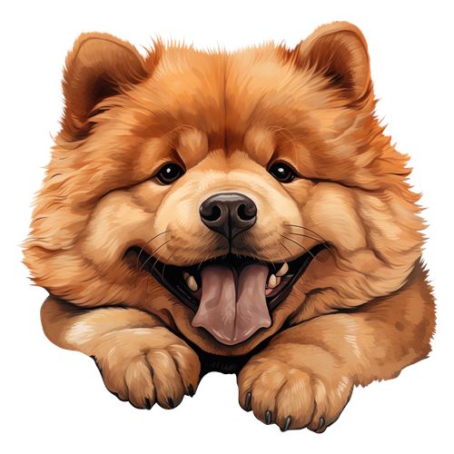 Sød, fluffy chow chow-hund