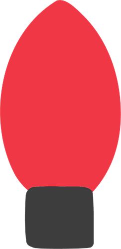 Rød ballon med gråt bånd