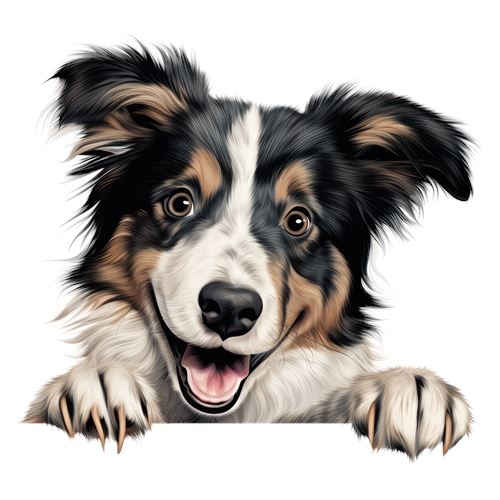 Sød border collie-hund