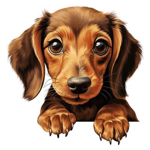 Sød brun gravhundehvalp
