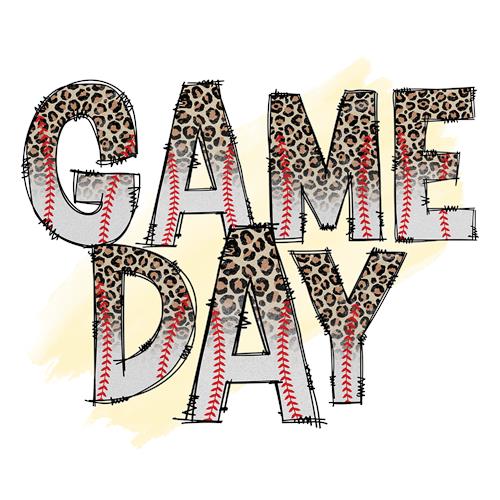 Leopardmønsteret GAME DAY baseball