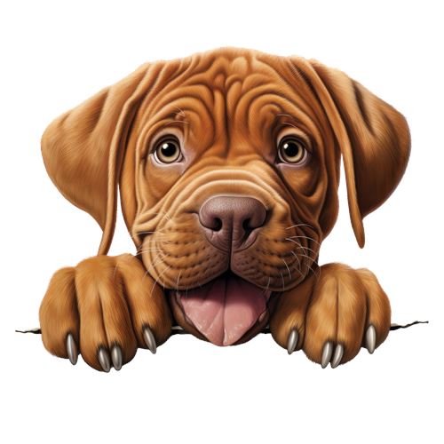 Sød brun bulldog-hvalp