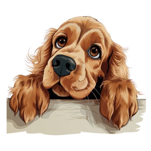 Sød cocker spaniel med lange ører
