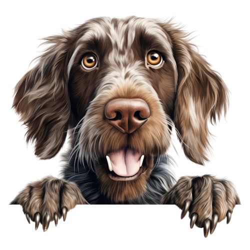 Sød brun og hvid hund