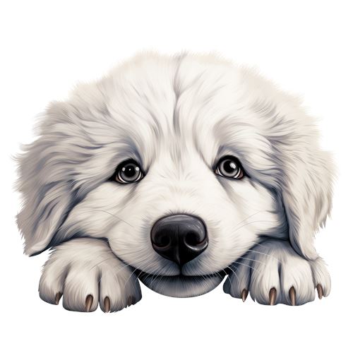 Sød hvid hundehvalp