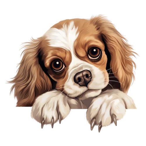 Sød Cavalier King Charles-hund