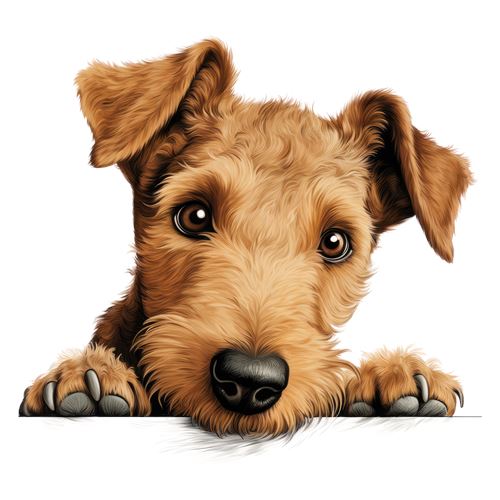 Sød ruhåret terrier med poter