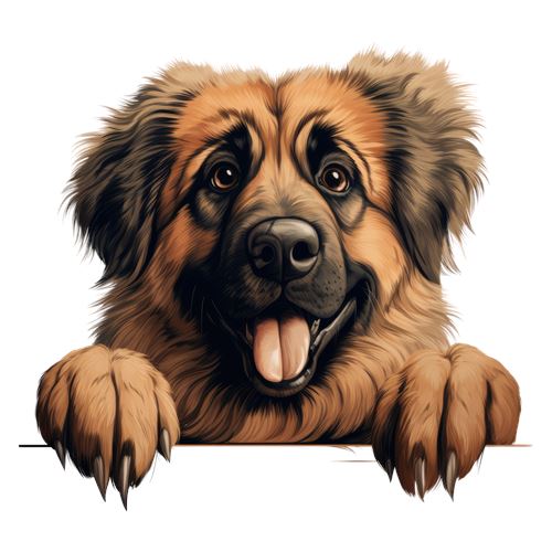 Sød brun hund med tungen ude