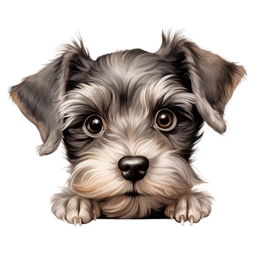 Sød schnauzer-hundehvalp