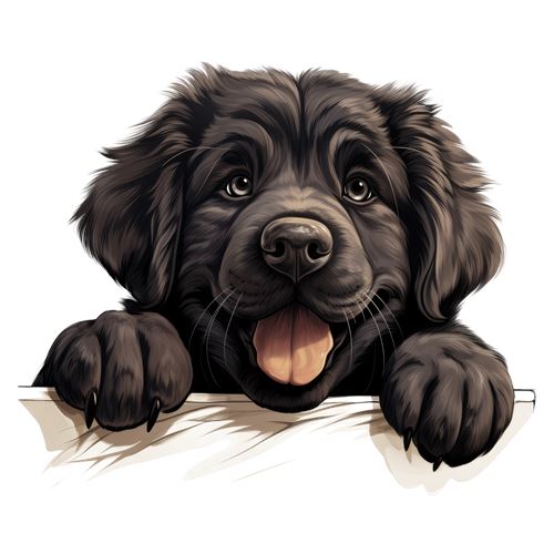 Sød brun hund med poter på kanten