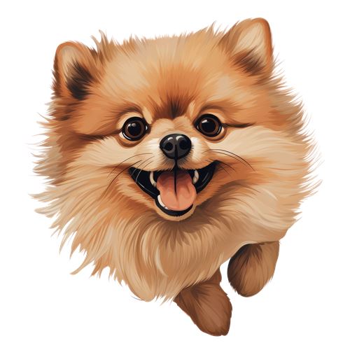 Glad pomeranian hund