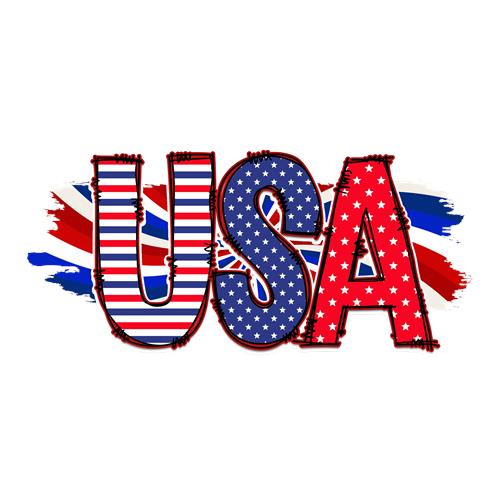 USA-bogstaver i amerikanske farver