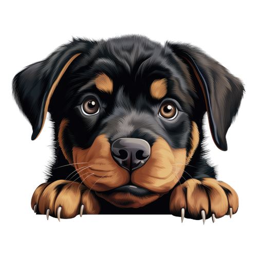 Sød Rottweiler-hvalp