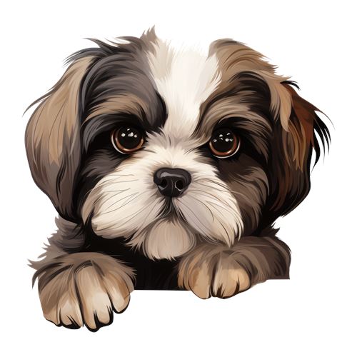 Sød Shih Tzu-hund med poter