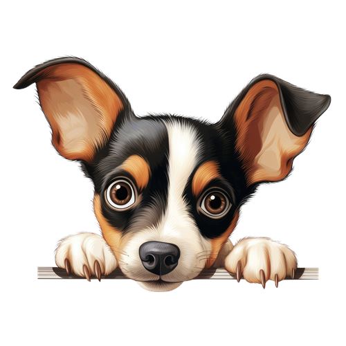 Sød trefarvet hundehvalp
