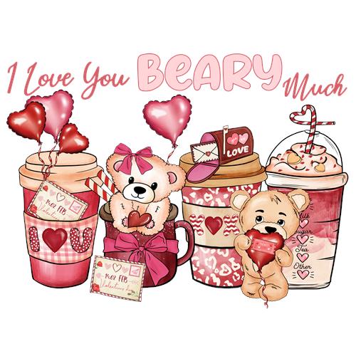 I Love You Beary Much med bamser og hjerter