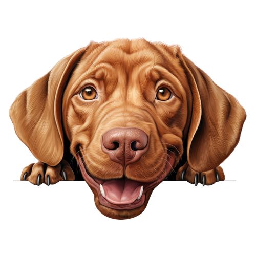 Sød brun hund med store øjne