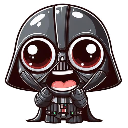 Sød Darth Vader med store øjne