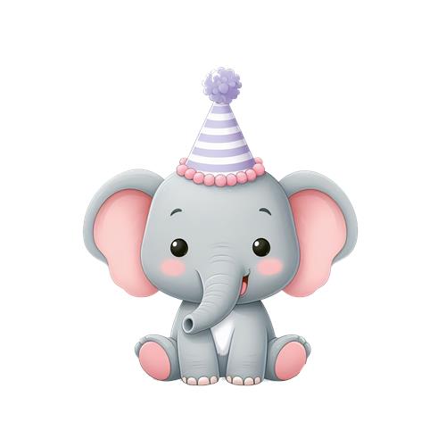 Festlig Elefant med Hat