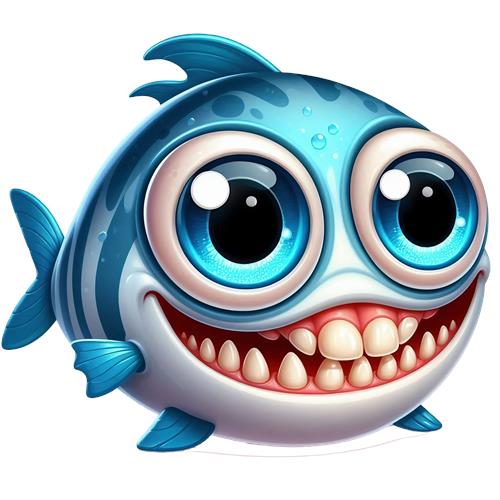 Glædelig Fisk med Store Øjne