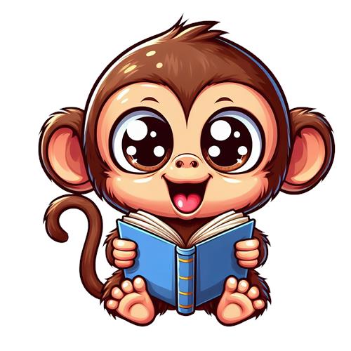 Glad abe med en bog