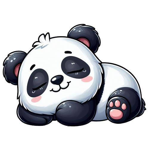 Sødt sovende panda
