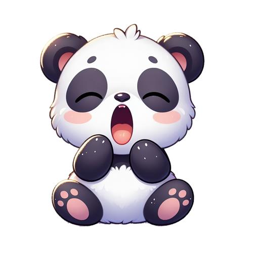 Sødt sovende panda-barn