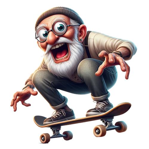 Skater Bedstefar med Energi