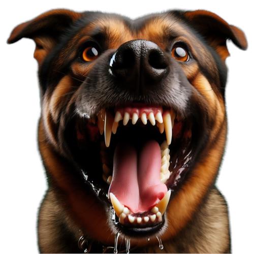 Aggressiv Hund med Blottede Tænder