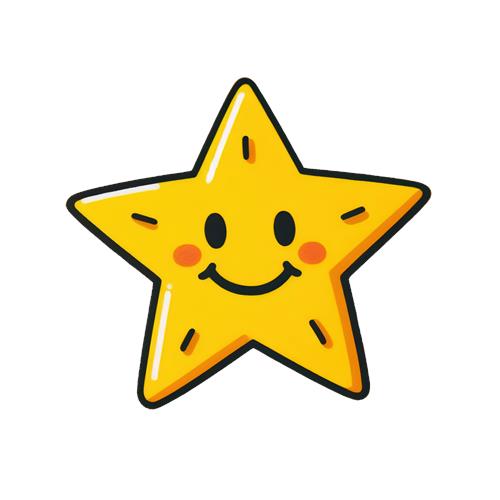 Glad Stjerne med Smil