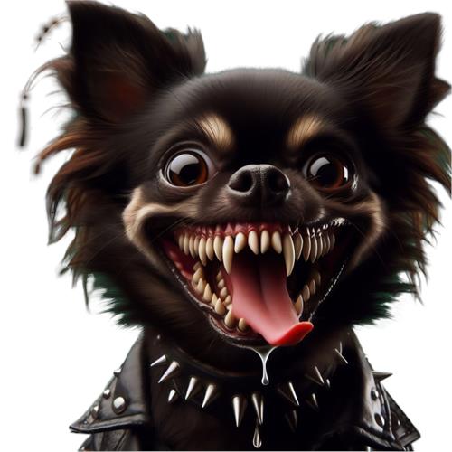 Farlig Chihuahua med Spidser