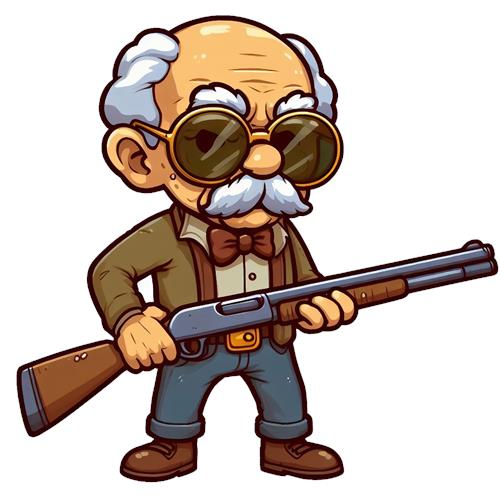Tough Old Man with a Shotgun