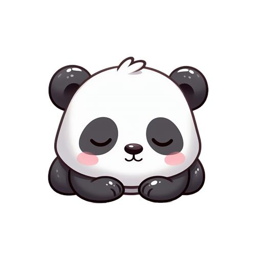 Sødt sovende panda