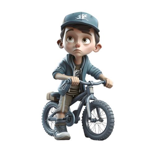 Dreng på cykel