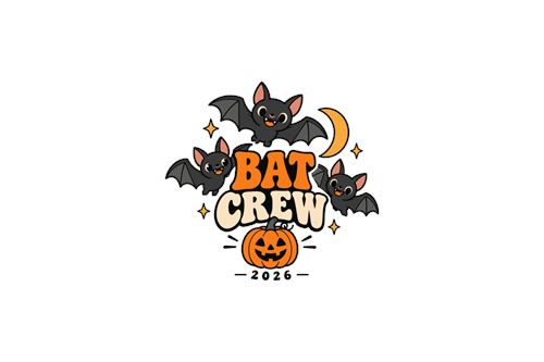 Halloweenflagermus med græskar
