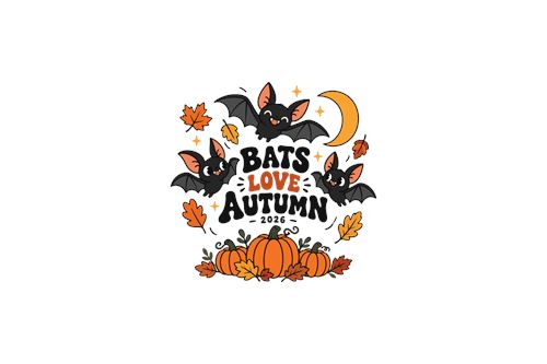 Halloweenflagermus med græskar