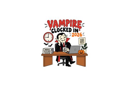 Vampyr ved skrivebord