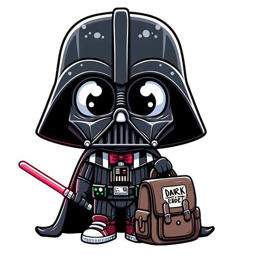 Kawaii Darth Vader med rygsæk