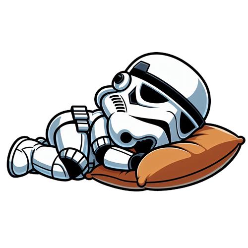 Sovende Stormtrooper med Pude