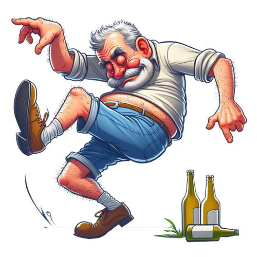 Glad gammel mand danser