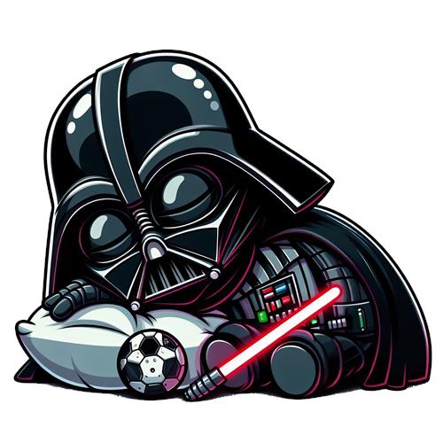 Darth Vader med en fodbold