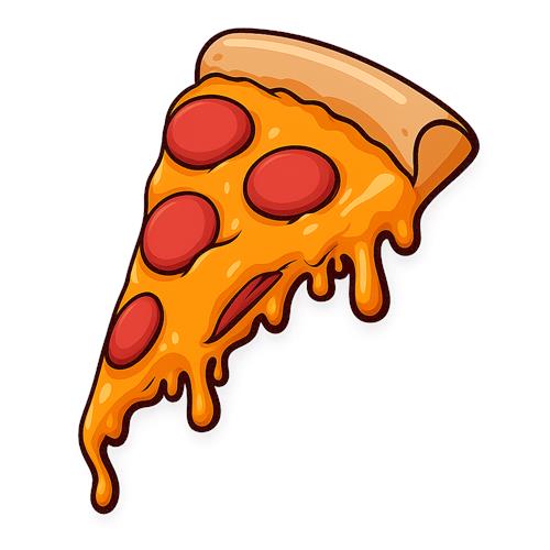 Lækkert stykke pepperoni pizza med smeltet ost