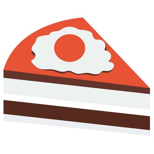 Lækkert stykke kage med fløde og chokolade