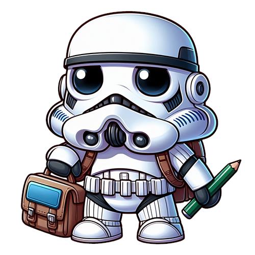 Sødt Stormtrooper Barn med Skoleudstyr