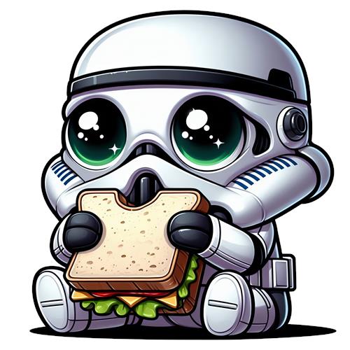 Sød Stormtrooper med Sandwich