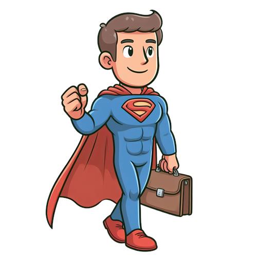 Superhelten med Aktetaske