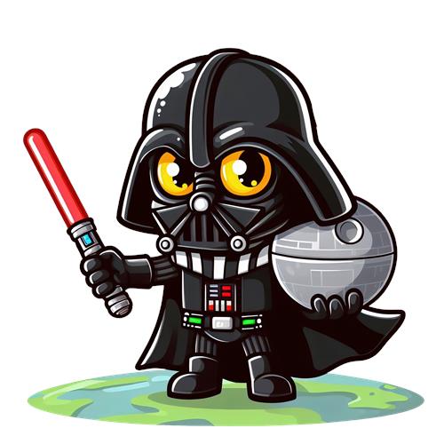 Kawaii Darth Vader med Lysaber