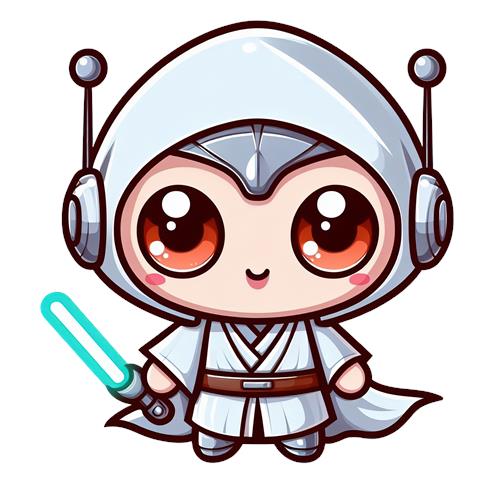 Sød Jedi med lyssværd