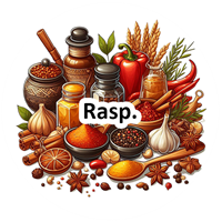 En farverig samling af krydderier, urter og ingredienser til madlavning.