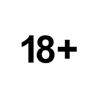 Et symbol, der angiver en aldersgrænse på 18 år eller ældre.